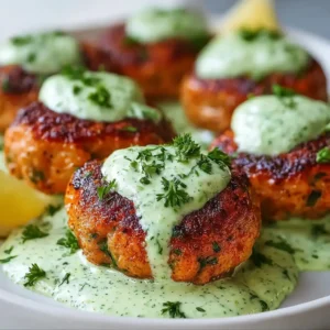 Baked Salmon Meatballs with Creamy Avocado Sauce