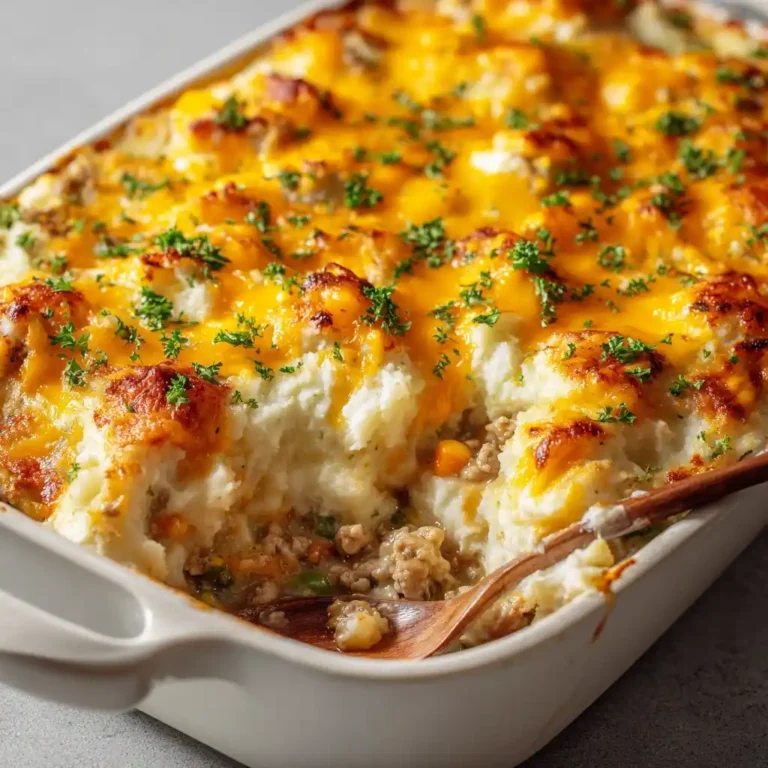 Cheesy Turkey and Mashed Potato Bake
