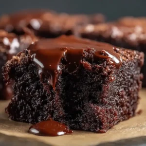 Chocolate Ganache Gooey Brownies