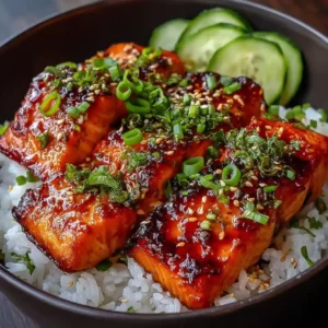 Classic Honey Sriracha Salmon Rice Bowl