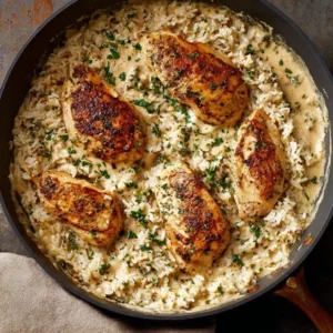 Creamy Smothered Chicken And Rice