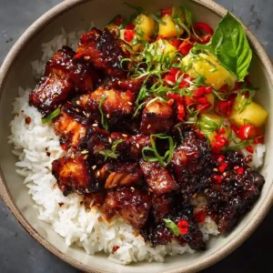 Crispy Honey Ginger Salmon Bowls