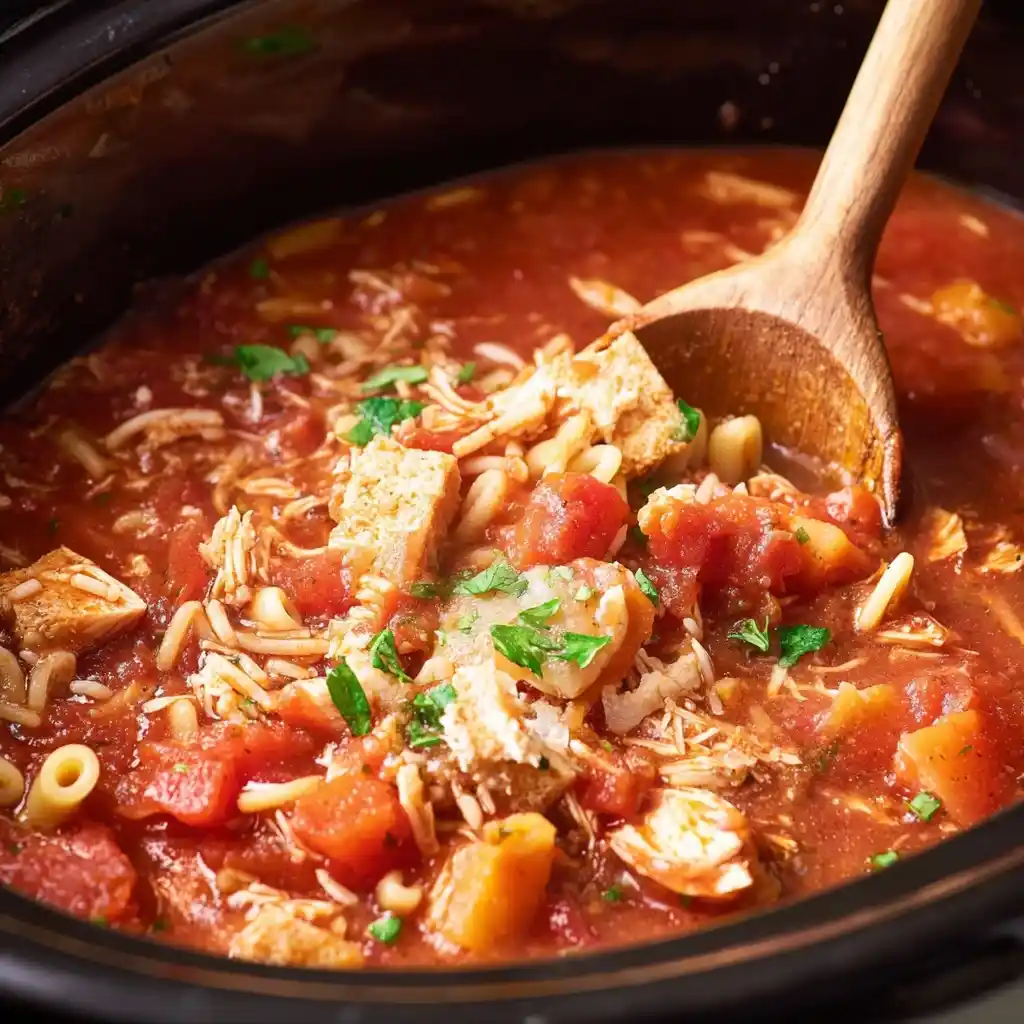 Crock Pot Chicken Parmesan Soup