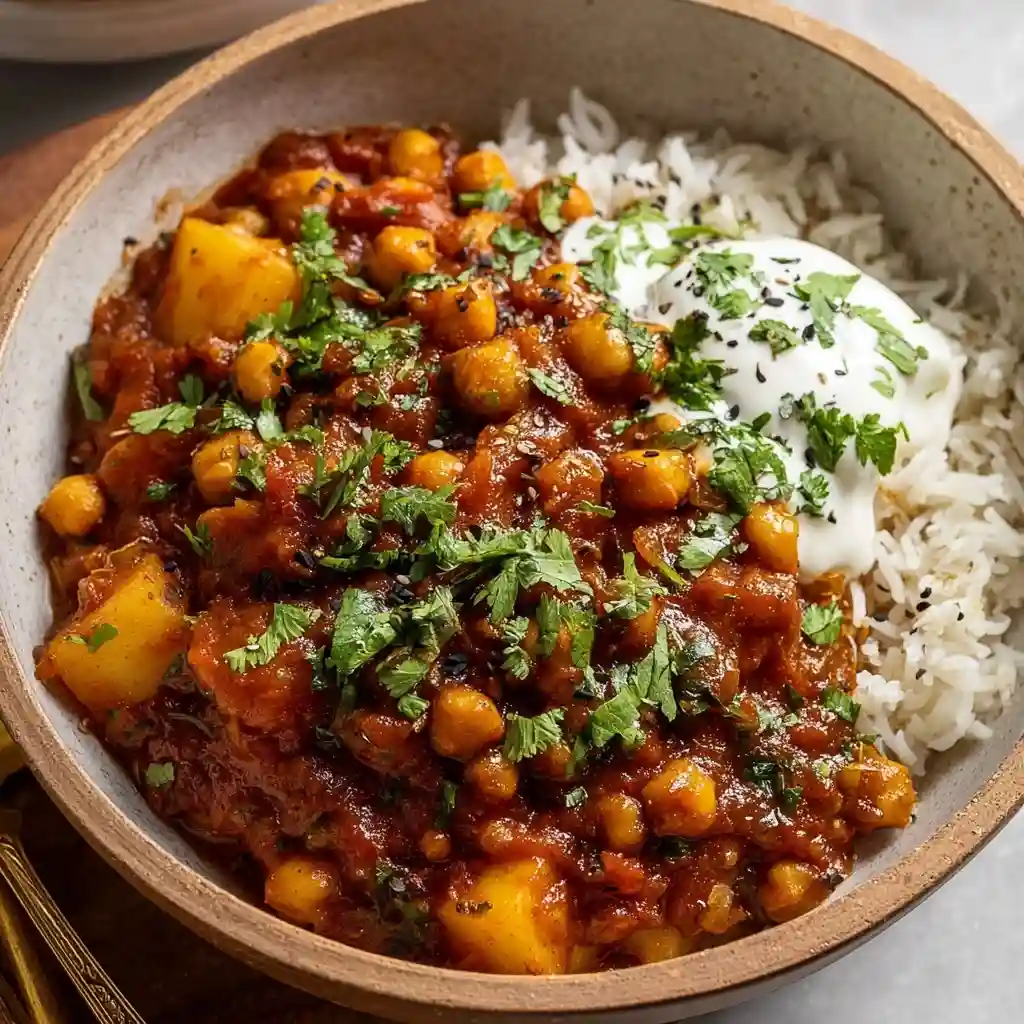 Easy Chickpea Curry with Potatoes Recipe