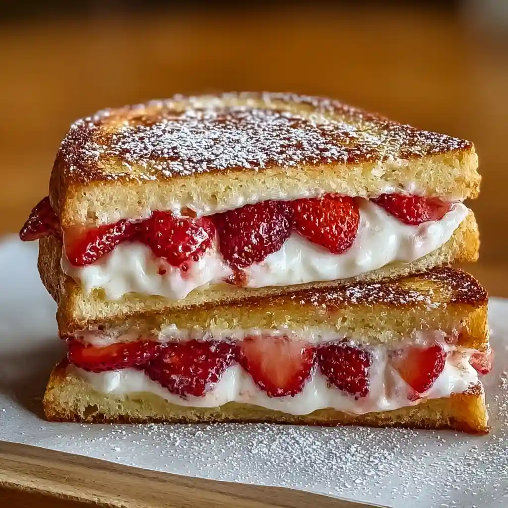 Fried Strawberry Cheesecake Sandwiches