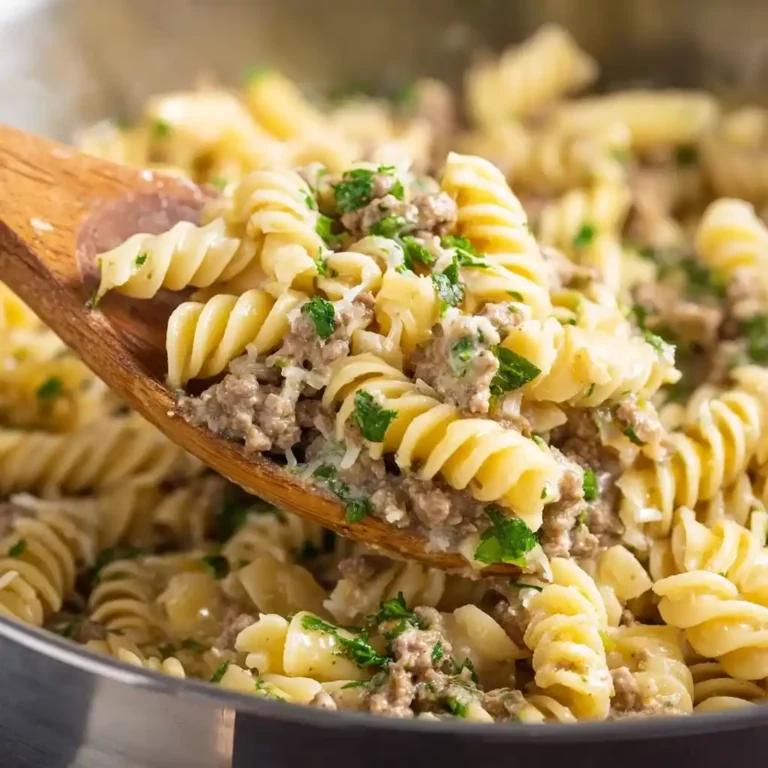 Garlic Parmesan Beef Pasta