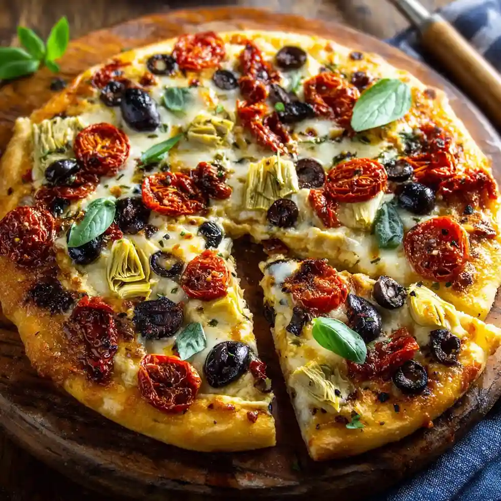 Mediterranean Hummus Pizza