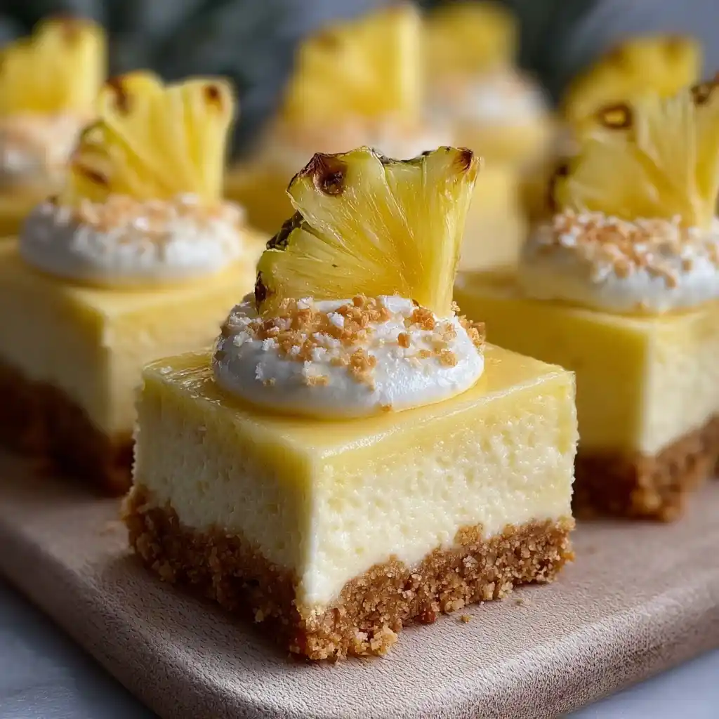 Pineapple Mousse Cheesecake Bars