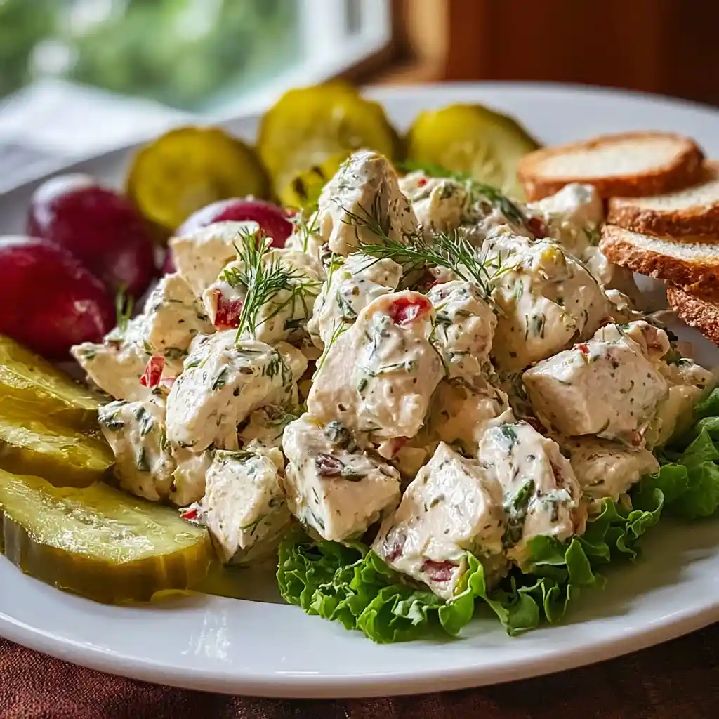Savory Dill Pickle Chicken Salad