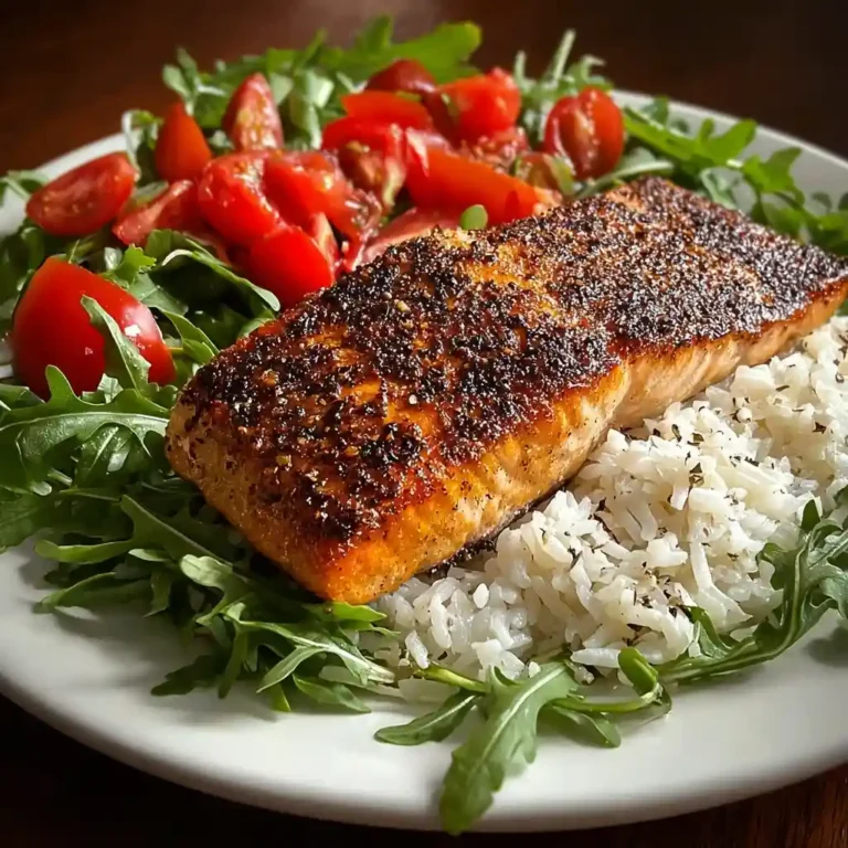 Seared Salmon with Rice