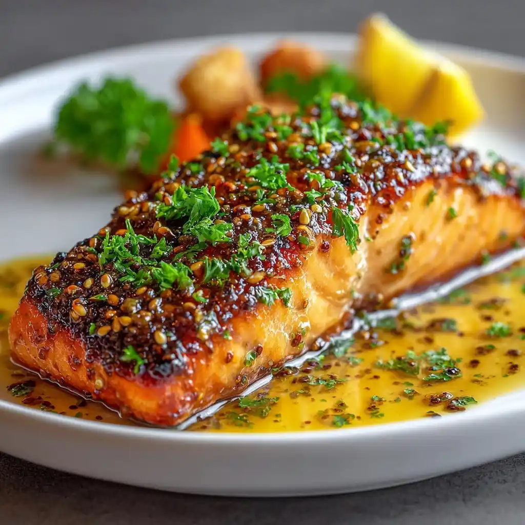 Easy Air Fryer Honey Mustard Salmon Recipe Gluten-free Honey Mustard Salmon Air Fryer Best Honey Mustard For Air Fryer Sal...