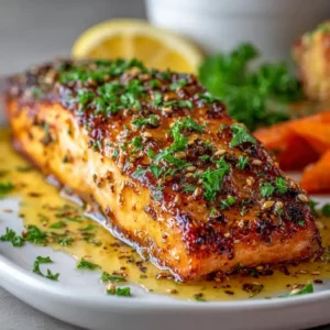 Easy Air Fryer Honey Mustard Salmon Recipe Gluten-free Honey Mustard Salmon Air Fryer Best Honey Mustard For Air Fryer Sal...