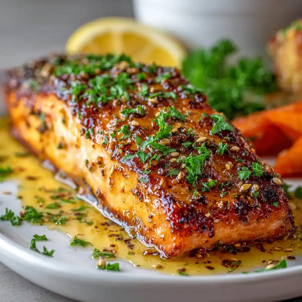 Air Fryer Honey Mustard Salmon Recipe