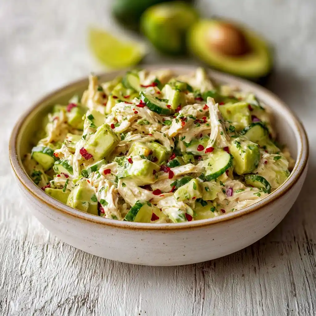 Easy Avocado Chicken Salad Recipe Healthy Avocado Chicken Salad Meal Avocado Chicken Salad Recipe Keto Low Carb Avocado Ch...