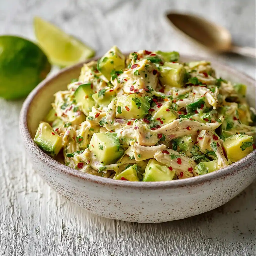Easy Avocado Chicken Salad Recipe Healthy Avocado Chicken Salad Meal Avocado Chicken Salad Recipe Keto Low Carb Avocado Ch...