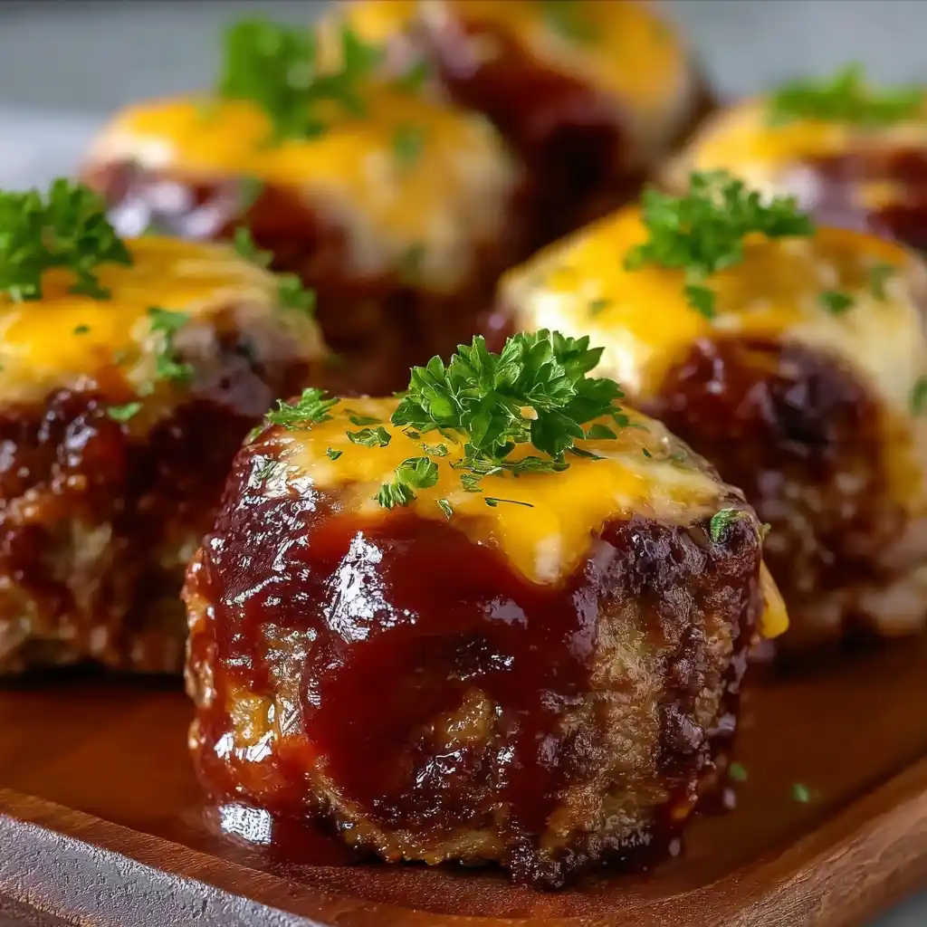 Cheesy Stuffed Meatloaf Bites