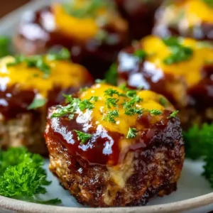 Cheesy Stuffed Meatloaf Bites