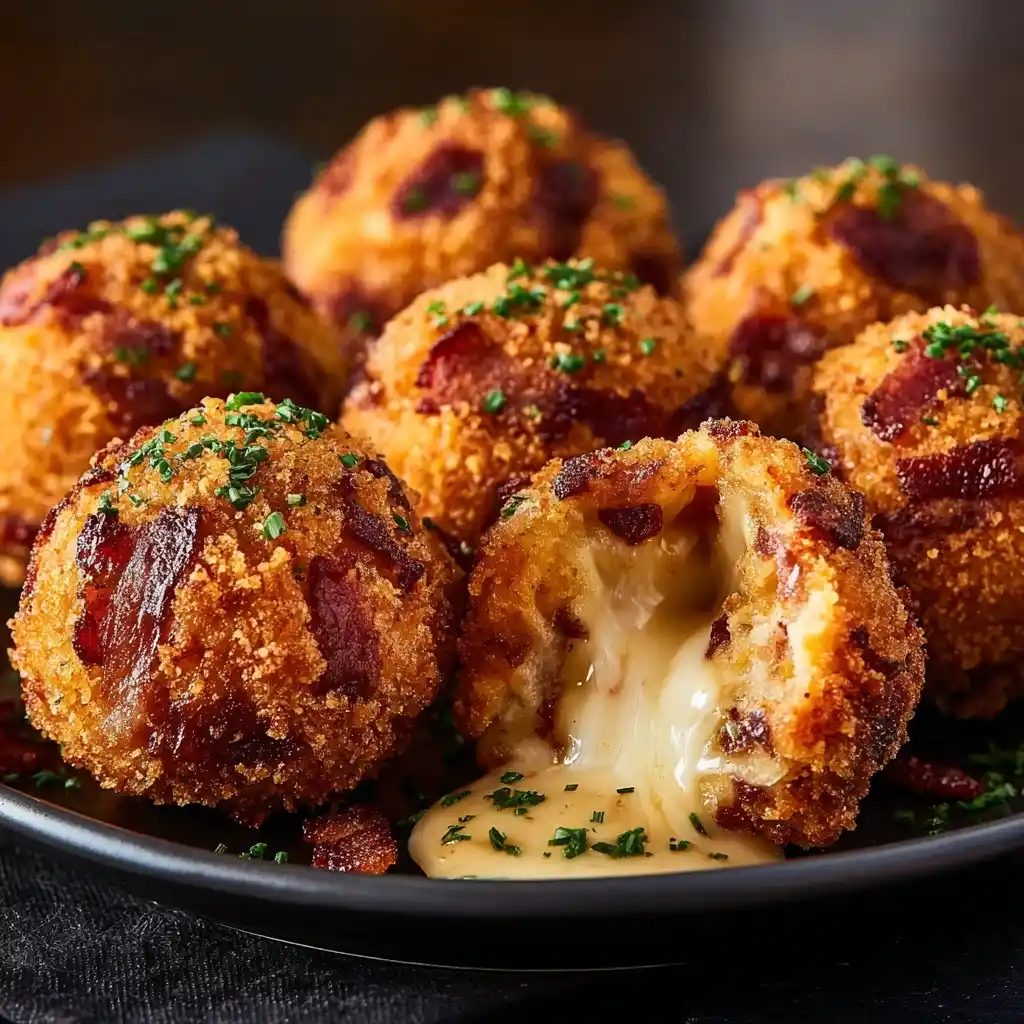 Deep-Fried Ranch Chicken Bacon Cheese Ball Bombs