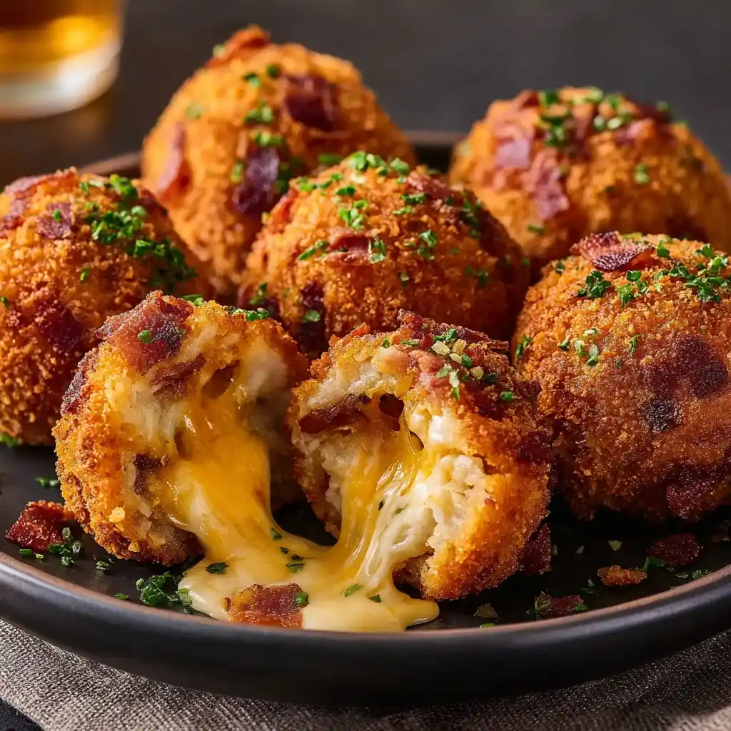 Deep-Fried Ranch Chicken Bacon Cheese Ball Bombs