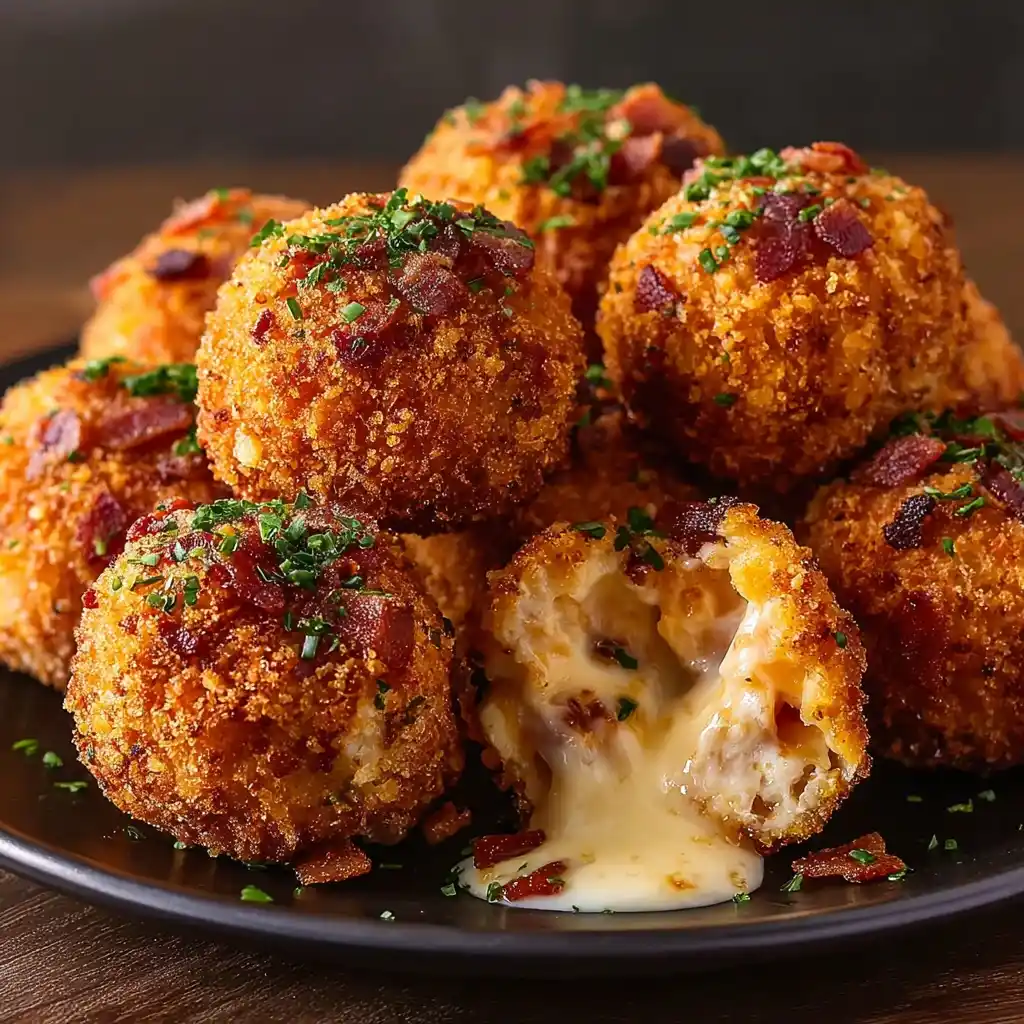 Deep-Fried Ranch Chicken Bacon Cheese Ball Bombs