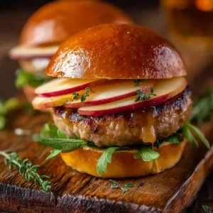 Harvest Apple Cider Beef Burger Sliders