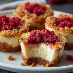 Strawberry Crunch Cheesecake Bites