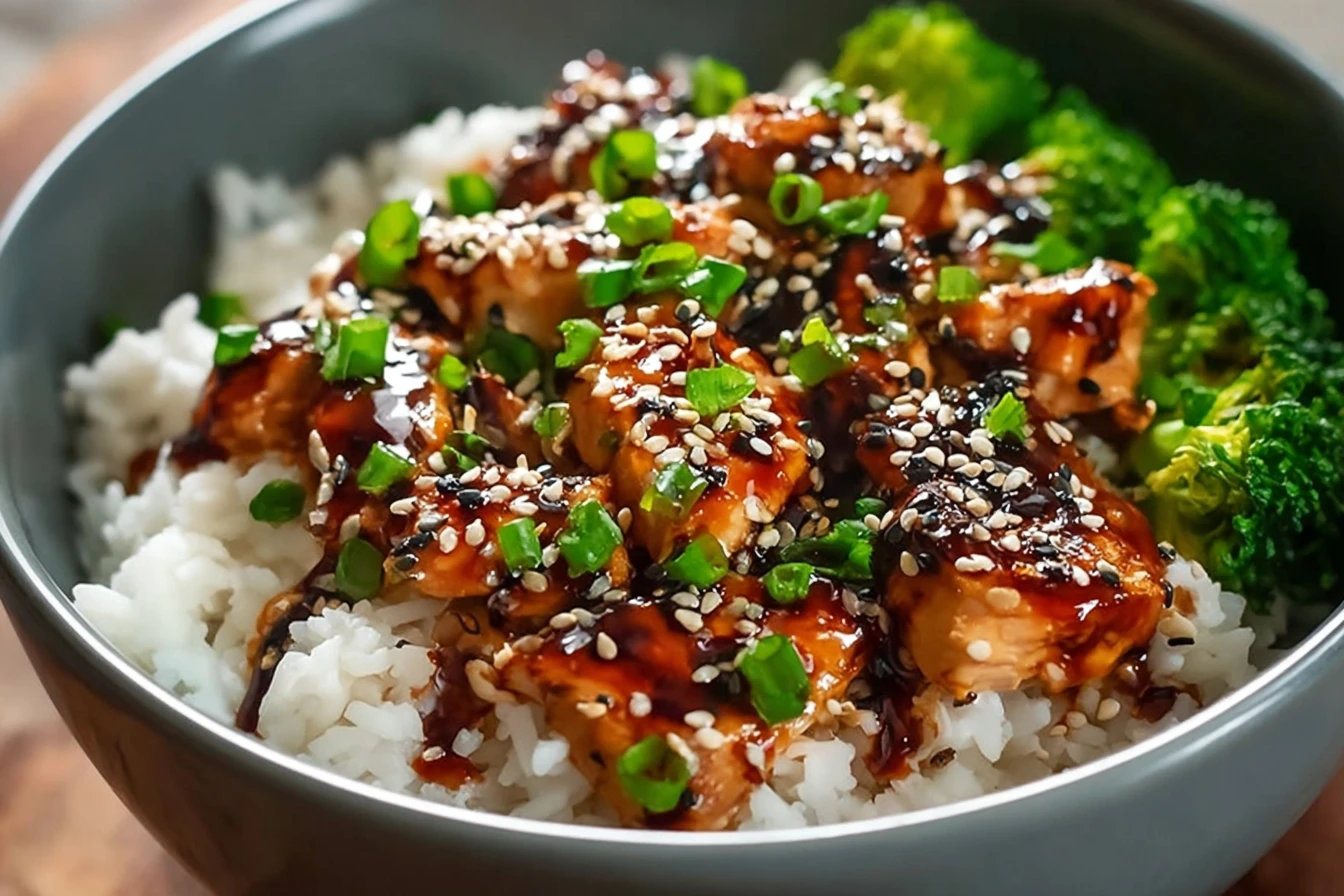 Best Sticky Chicken Rice Bowl Recipe Easy Sticky Chicken Rice Bowl Meal Prep Gluten-free Sticky Chicken Rice Recipe How To...