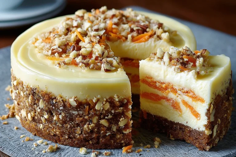 Carrot Cake Cheesecake Recipe Best Carrot Cake Cheesecake With Creamy Topping How To Make Carrot Cake Cheesecake Carrot Ca...