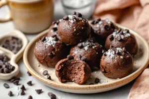 Chocolate Protein Brownie Bites Recipe Nut-free Protein Brownies Healthy Chocolate Protein Snacks Allergen-free Brownie Bi...