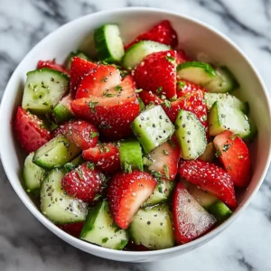 Cucumber Strawberry Salad Recipe Healthy Cucumber Strawberry Salad Best Cucumber Strawberry Salad Dressing Cucumber And St...
