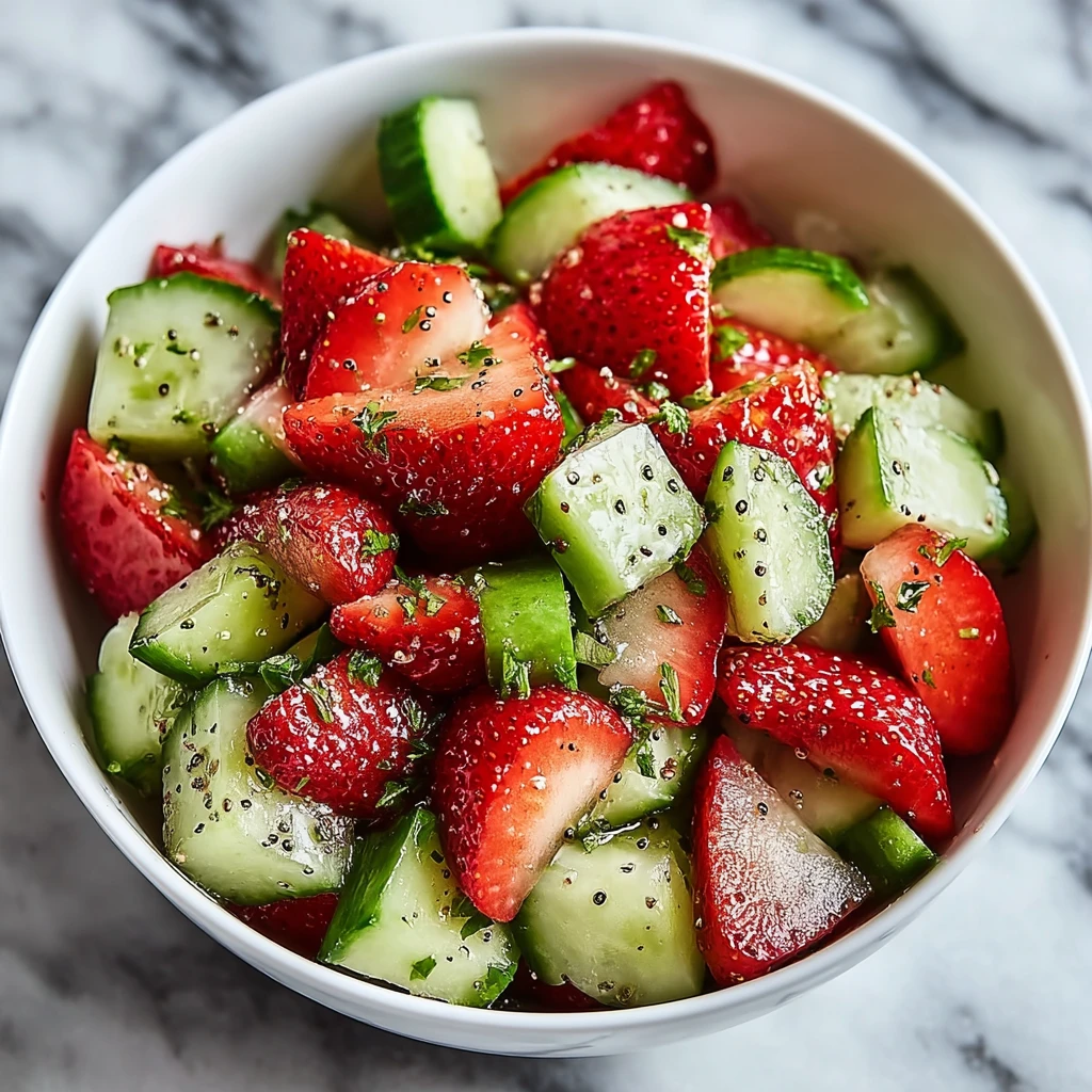 Cucumber Strawberry Salad Recipe Healthy Cucumber Strawberry Salad Best Cucumber Strawberry Salad Dressing Cucumber And St...