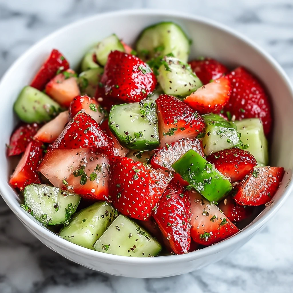 Cucumber Strawberry Salad Recipe Healthy Cucumber Strawberry Salad Best Cucumber Strawberry Salad Dressing Cucumber And St...