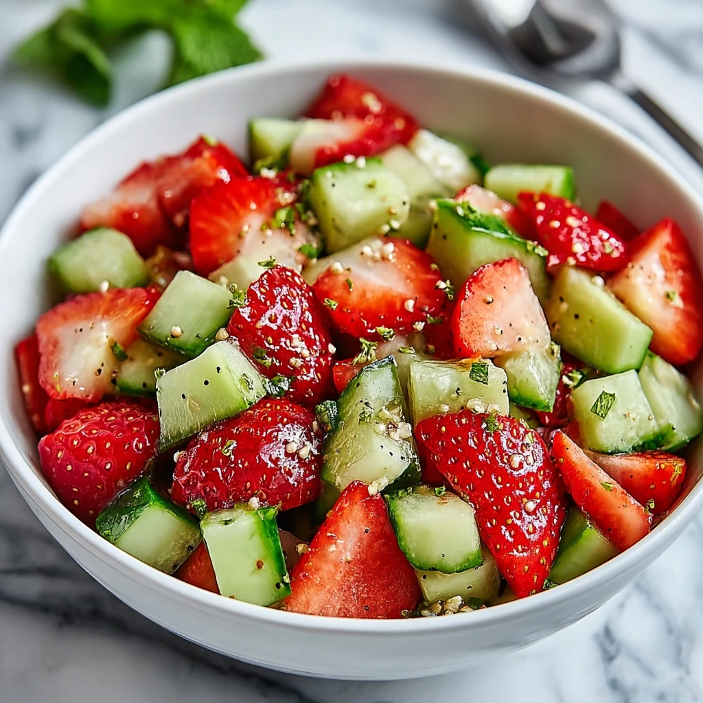 Cucumber Strawberry Salad Recipe Healthy Cucumber Strawberry Salad Best Cucumber Strawberry Salad Dressing Cucumber And St...