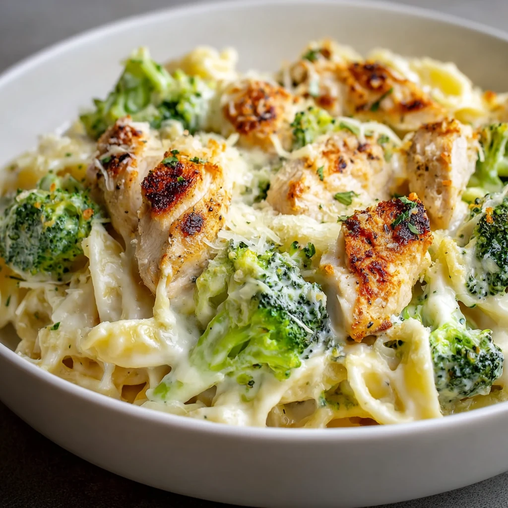 Easy Chicken Broccoli Alfredo Bake Recipe Healthy Chicken Alfredo Casserole Low Carb Chicken Broccoli Bake Gluten-free Chi...