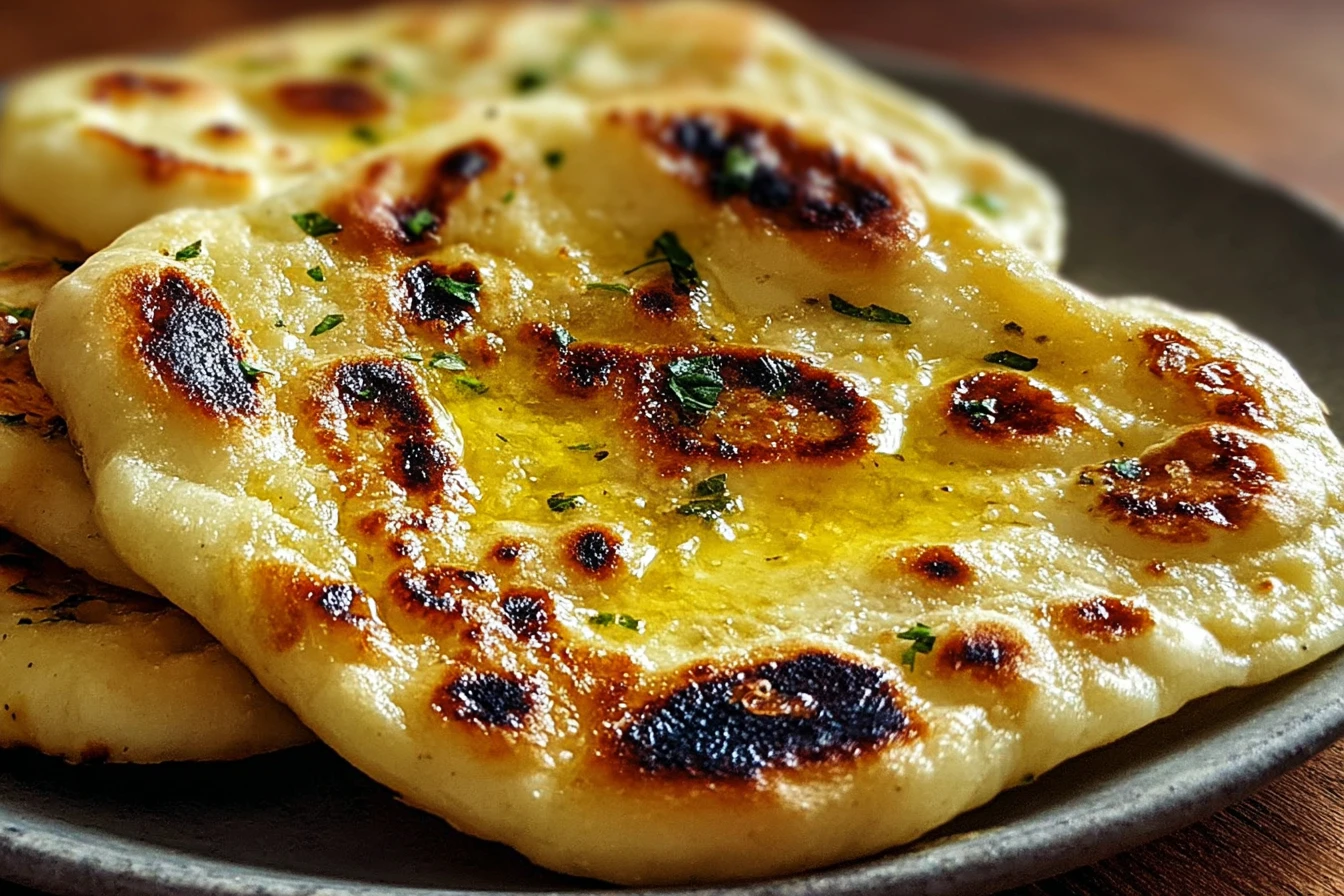 Easy Garlic Naan Bread Recipe Homemade Garlic Naan Without Yeast Best Garlic Naan Bread Dough Quick And Easy Garlic Naan G...