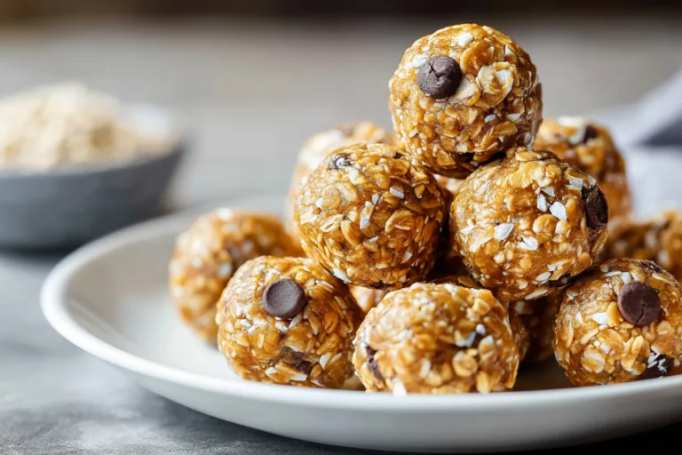 Easy Peanut Butter Oat Balls Recipe No-bake Energy Boost Oat Balls Peanut Butter Oatmeal Balls For Energy Quick Energy Sna...