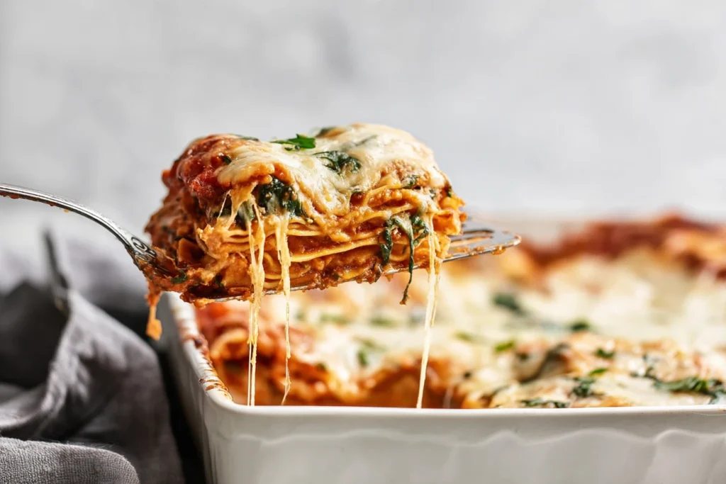 Vegetarian Spinach Pumpkin Lasagna