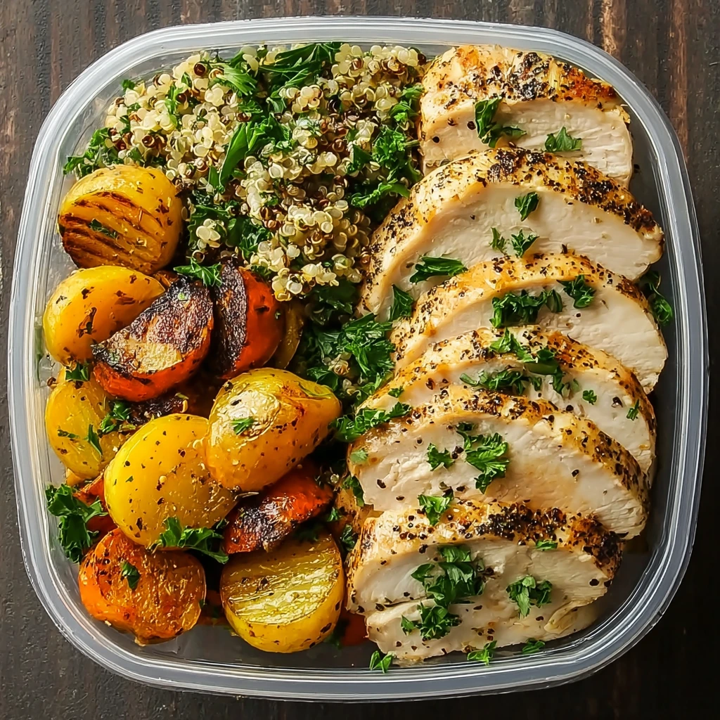 Grilled Chicken Power Bowl Recipe Quinoa Chicken Power Bowl High Protein Power Bowls Roasted Veggie And Chicken Meal Prep ...