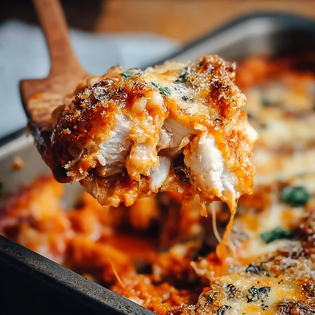 Keto Chicken Parmesan Casserole Recipe Low Carb Chicken Parm Bake Healthy Chicken Parmesan Casserole Keto Guilt-free Chick...