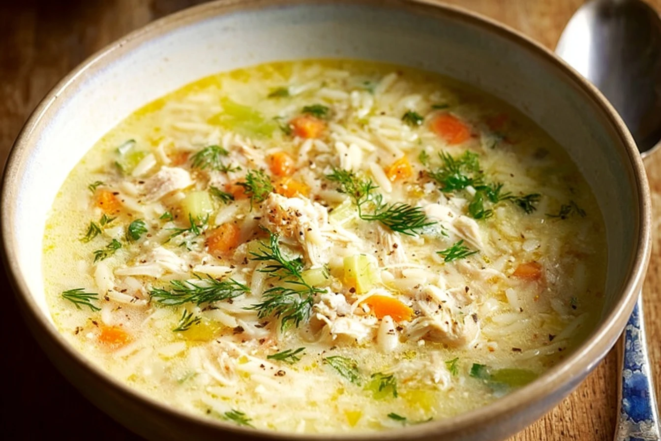 Lemony Chicken Orzo Soup Recipe Easy Lemon Chicken Orzo Soup Best Lemony Chicken Orzo Soup How To Make Lemony Chicken Orzo...