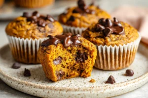 Pumpkin Banana Flax Muffins Recipe Healthy Chocolate Chip Flax Muffins Vegan Pumpkin Banana Muffins Gluten-free Pumpkin Ba...