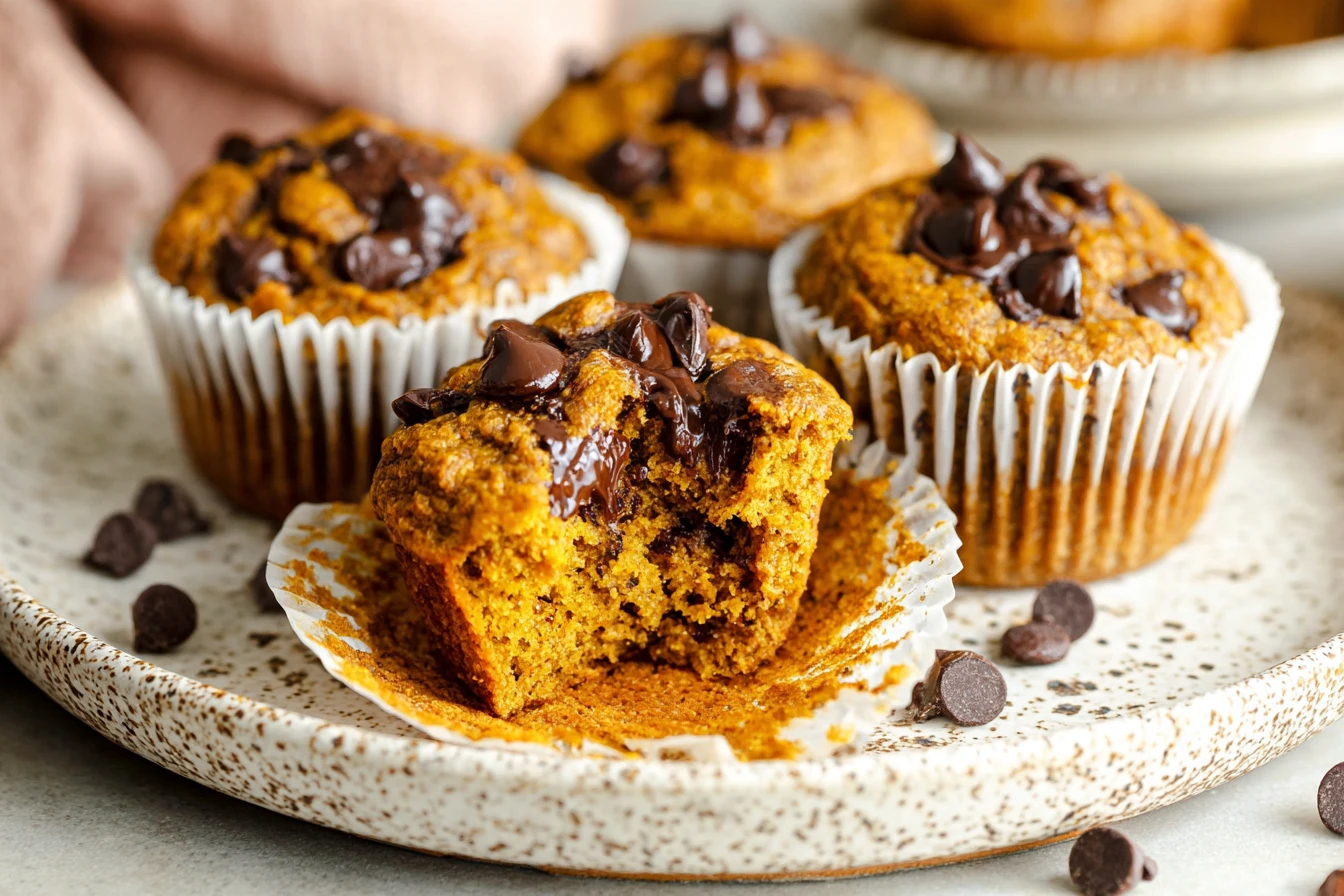 Pumpkin Banana Flax Muffins Recipe Healthy Chocolate Chip Flax Muffins Vegan Pumpkin Banana Muffins Gluten-free Pumpkin Ba...