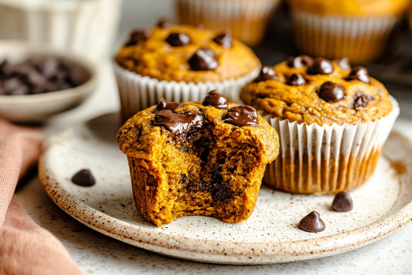 Pumpkin Banana Flax Muffins Recipe Healthy Chocolate Chip Flax Muffins Vegan Pumpkin Banana Muffins Gluten-free Pumpkin Ba...