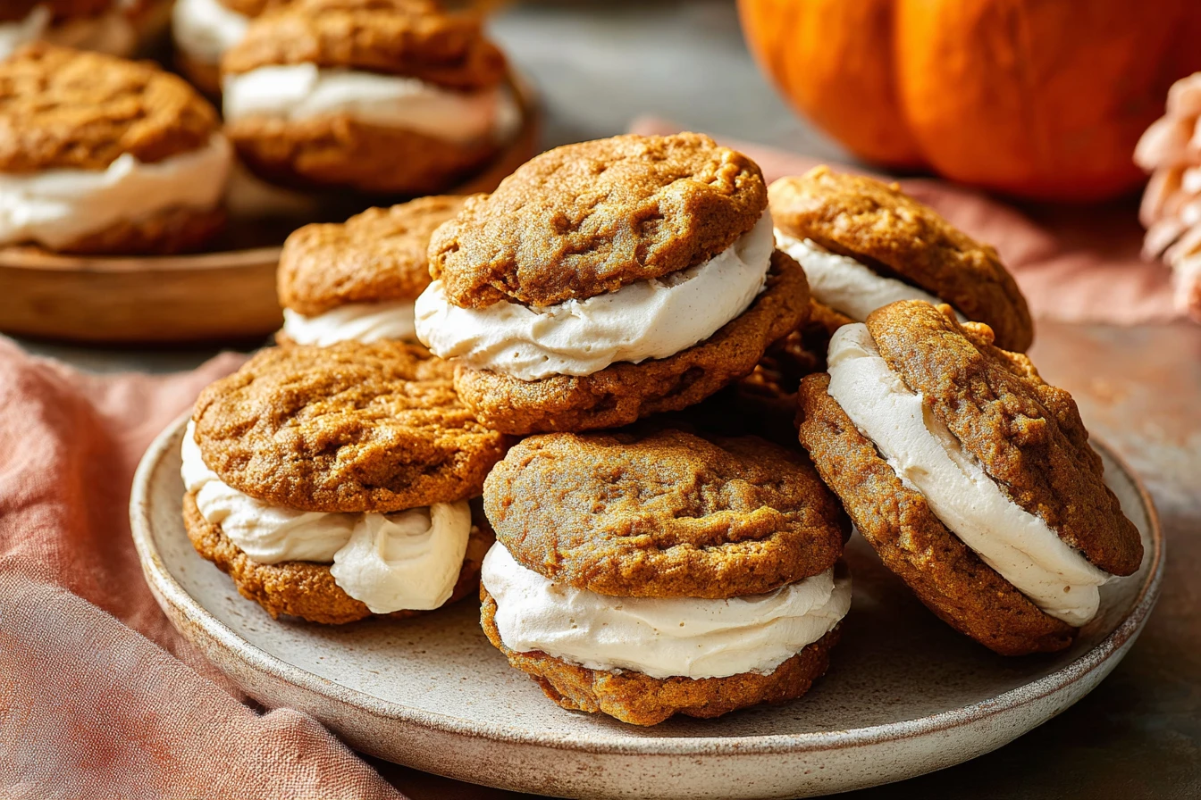 Salted Brown Butter Pumpkin Oatmeal Cream Pies Recipe How To Make Pumpkin Oatmeal Cream Pies Brown Butter Cream Cheese Fil...