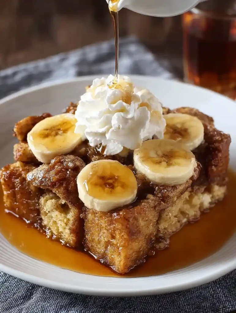 Brown Sugar Banana French Toast Casserole Recipe Easy Banana Bread French Toast Casserole Make Ahead Banana French Toast B...
