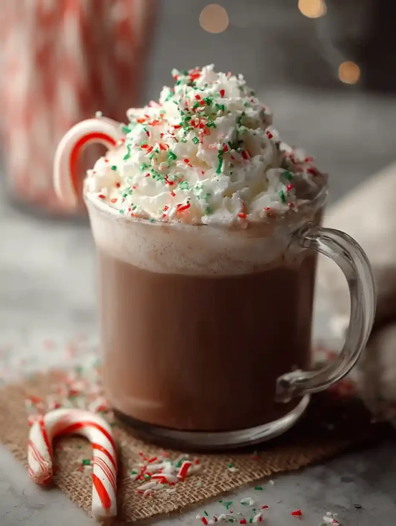 Best Candy Cane Hot Chocolate Recipe Homemade Candy Cane Hot Chocolate Mix Candy Cane Hot Chocolate Gift Ideas Vegan Candy...