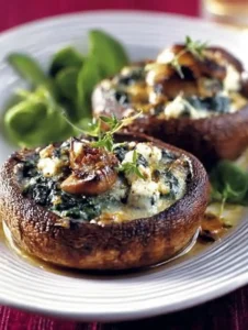 Mushrooms Cheesy Low-carb Quick 5 Mins Treat Autumn