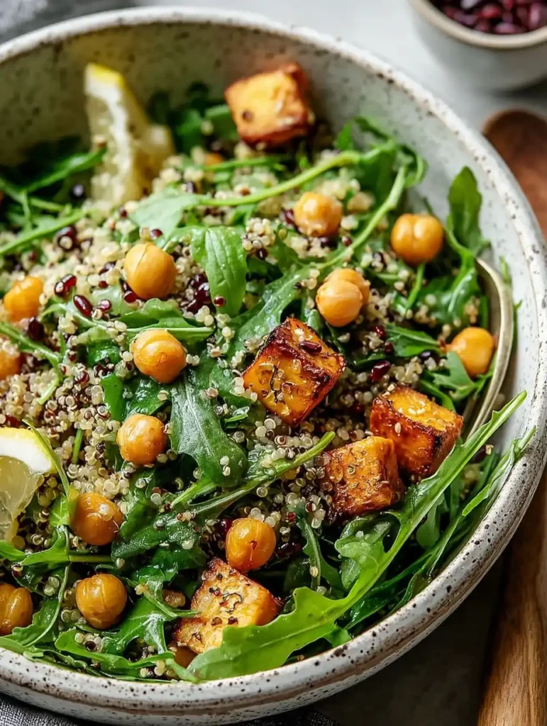 Chickpea Arugula Quinoa Salad Recipe Easy Chickpea Arugula Quinoa Salad Best Vegan Quinoa Salad Recipes Healthy Chickpea A...