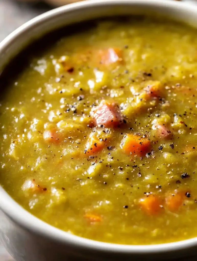 Easy Ham And Split Pea Soup Recipe Homemade Split Pea And Ham Soup Best Slow Cooker Ham And Pea Soup Healthy Split Pea Sou...