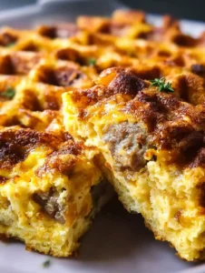 Maple Waffle Breakfast Casserole